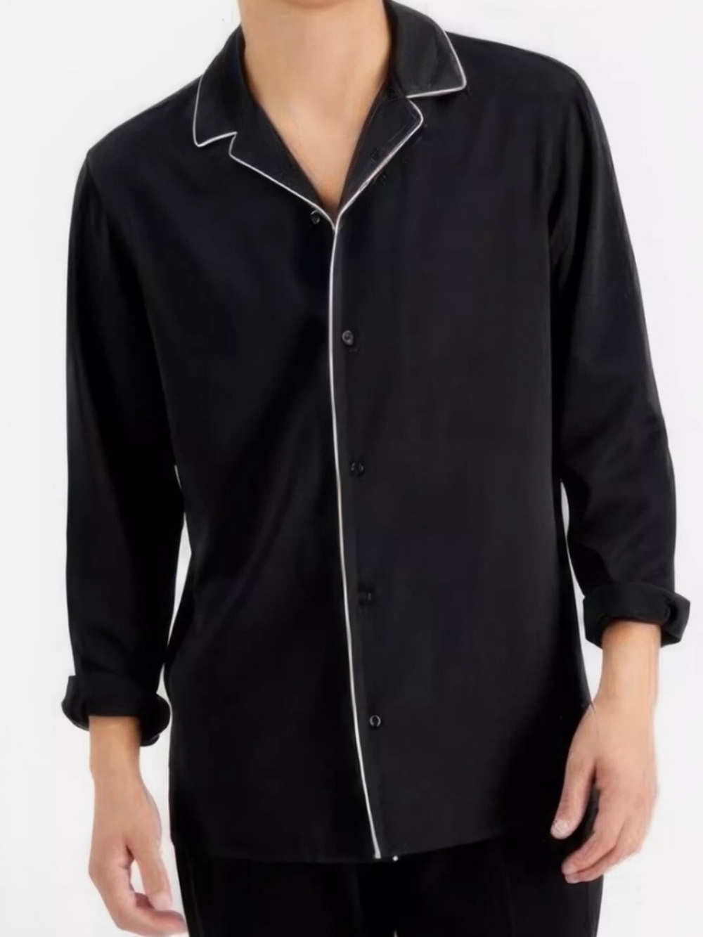 INC International Concepts Men Black Pajama Top Size Large New